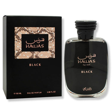 Rasasi Hawas Black Eau de Parfum Spray 100ML (3.4 OZ) | For the Man Who Leaves a Lasting Impression